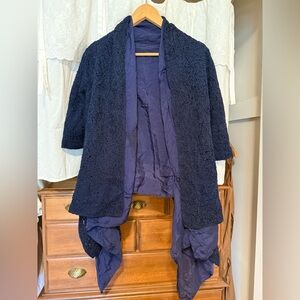 Elegant Navy Blue Women's Sweater